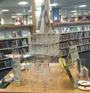 Dry January display in Lincoln public library